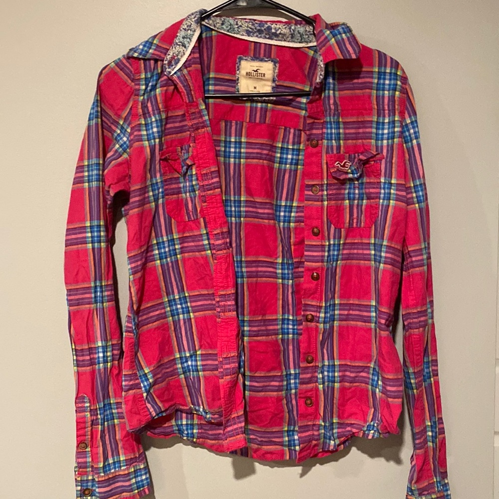 Hollister Pink Flannel - Size M